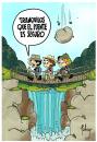 Cartoon: Puente colgante (small) by Palmas tagged ecologico