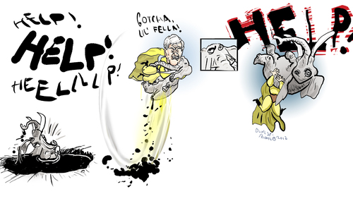 Cartoon: The Scream (medium) by Dunlap-Shohl tagged elephant,primary,republican,newtgingrich
