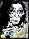 Cartoon: Chris Whitley (small) by Dunlap-Shohl tagged rock,blues,texas