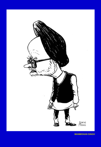 Cartoon: MANMOHAN SINGH (medium) by Aswini-Abani tagged manmohan,singh,india,prime,minister,economist,aswini,abani,asabtoons