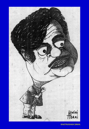 Cartoon: SHATRUGHAN SINHA (medium) by Aswini-Abani tagged india,film,movie,actor,politician,bjp,aswini,abani,asabtoons