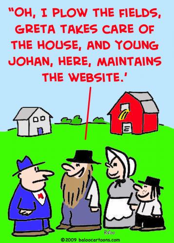 Cartoon: amish website (medium) by rmay tagged amish,website