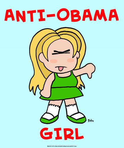 Cartoon: Anti Obama Girl (medium) by rmay tagged anti,obama,girl
