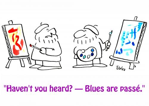 Cartoon: Blues are passe (medium) by rmay tagged artists,art,blues