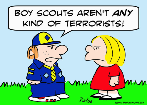 Cartoon: boy scouts terrorists (medium) by rmay tagged boy,scouts,terrorists