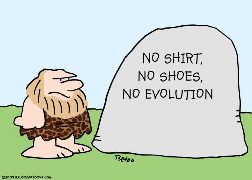 Cartoon: cave shirt evolution (medium) by rmay tagged cave,shirt,evolution