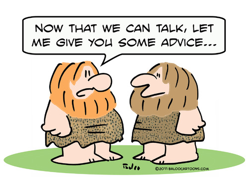 Cartoon: caveman learn talk advice (medium) by rmay tagged caveman,learn,talk,advice