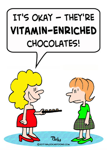 Cartoon: chocolates vitamin enriched (medium) by rmay tagged chocolates,vitamin,enriched