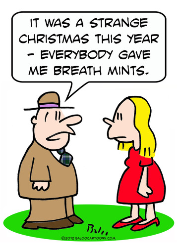 Cartoon: christmas breath mints (medium) by rmay tagged christmas,breath,mints