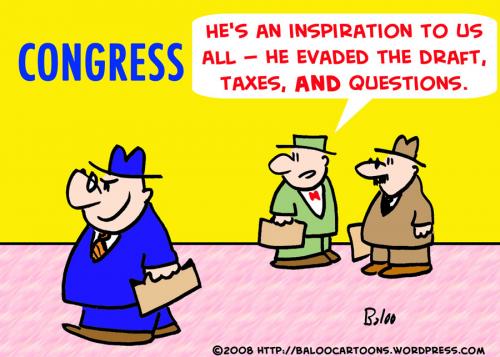 Cartoon: CONGRESS EVADED QUESTIONS TAXES (medium) by rmay tagged congress,evaded,questions,taxes