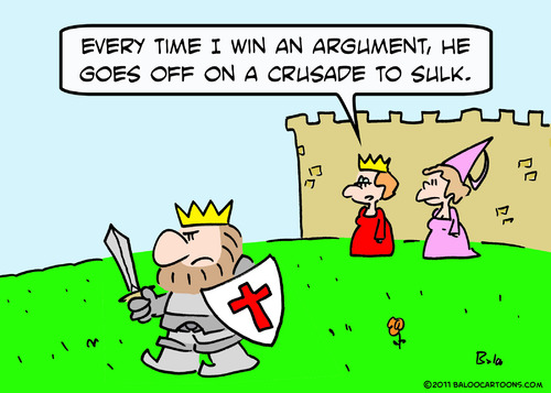 Cartoon: crusade sulk argument king queen (medium) by rmay tagged crusade,sulk,argument,king,queen