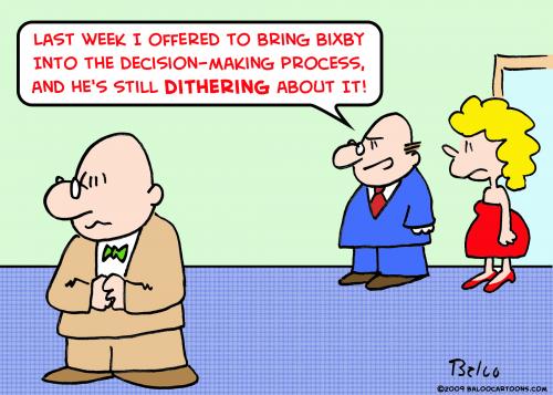 Cartoon: dithering decision making (medium) by rmay tagged dithering,decision,making