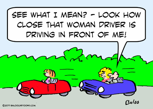 Cartoon: driver woman in front of me (medium) by rmay tagged driver,woman,in,front,of,me