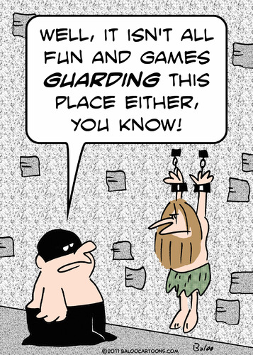 Cartoon: dungeon fun games guarding (medium) by rmay tagged dungeon,fun,games,guarding