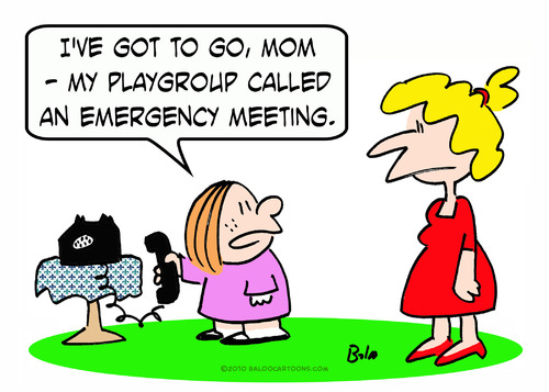 Cartoon: emergency meeting playgroup (medium) by rmay tagged emergency,meeting,playgroup