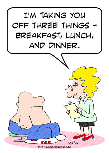 Cartoon: fat overweight breakfast lunch (medium) by rmay tagged fat,overweight,breakfast,lunch