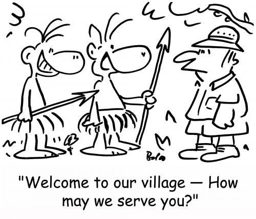 Cartoon: how may we serve you? (medium) by rmay tagged how,may,we,serve,you