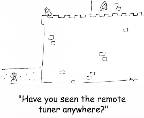 Cartoon: king remote tuner (medium) by rmay tagged king,remote,tuner