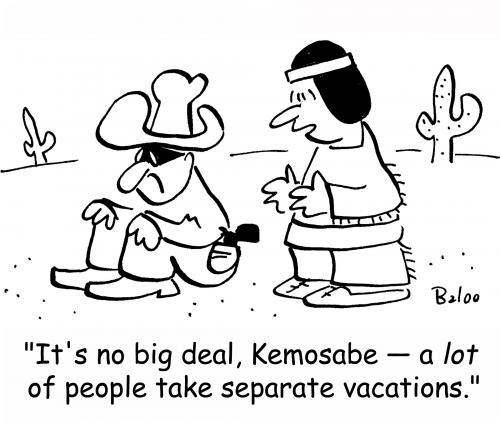 Cartoon: Lone Ranger and Tonto vacation (medium) by rmay tagged lone,ranger,and,tonto,vacation