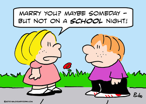 Cartoon: marry you school night kids (medium) by rmay tagged marry,you,school,night,kids