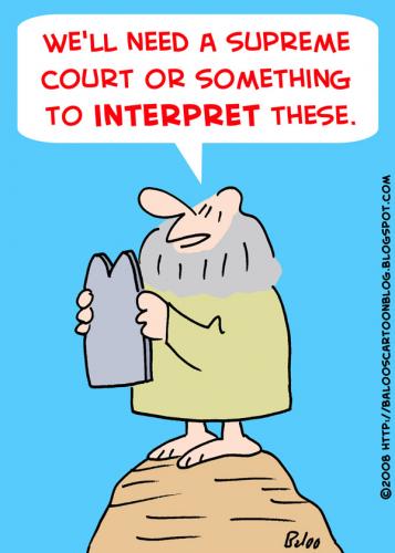 Cartoon: MOSES TEN COMMANDMENTS INTERPRET (medium) by rmay tagged moses,ten,commandments,interpret