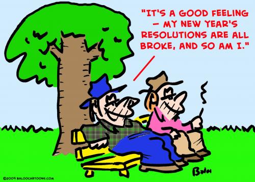 Cartoon: New years resolutions broke (medium) by rmay tagged new,years,resolutions,broke