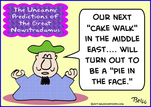 Cartoon: Nowstradamus pie face cake walk (medium) by rmay tagged nowstradamus,pie,face,cake,walk