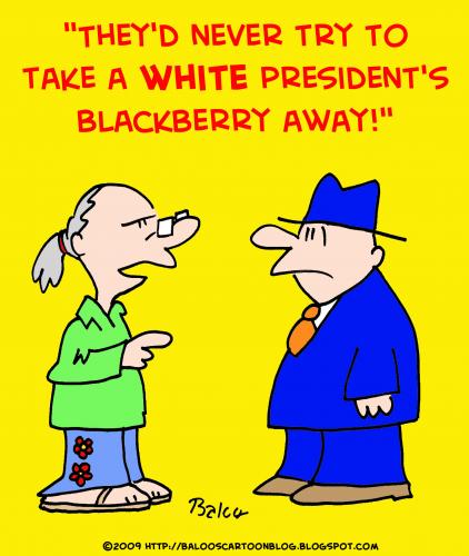 Cartoon: Obama blackberry (medium) by rmay tagged obama,blackberry