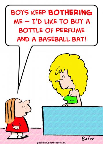 Cartoon: perfume baseball bat (medium) by rmay tagged perfume,baseball,bat