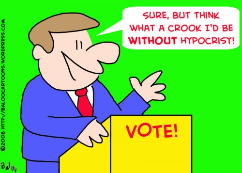 Cartoon: POLITICIAN WITHOUT HYPOCRISY (medium) by rmay tagged politician,without,hypocrisy