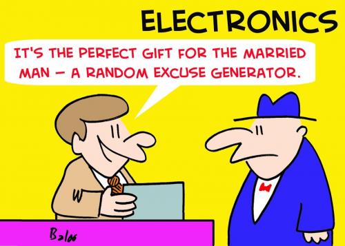 Cartoon: RANDOM EXCUSE GENERATOR (medium) by rmay tagged random,excuse,generator