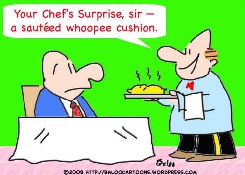 Cartoon: SAUTEED WHOOPEE CUSHION (medium) by rmay tagged sauteed,whoopee,cushion