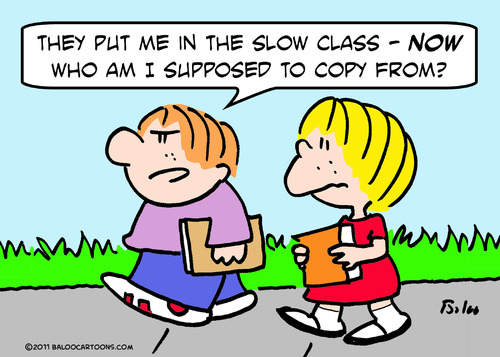 Cartoon: slow class copy from school (medium) by rmay tagged slow,class,copy,from,school