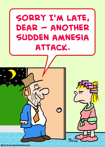 Cartoon: sudden amnesia attack (medium) by rmay tagged sudden,amnesia,attack