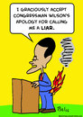 Cartoon: 1pants fire obama liar joe wilso (small) by rmay tagged pants fire obama liar joe wilson