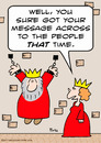 Cartoon: across message king people chain (small) by rmay tagged across,message,king,people,chain