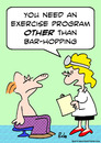 Cartoon: bar hopping exercise doctor (small) by rmay tagged bar,hopping,exercise,doctor