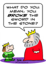 Cartoon: broke sword in stone king prince (small) by rmay tagged broke,sword,in,stone,king,prince