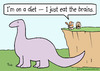 Cartoon: caveman diets on dinosaur brains (small) by rmay tagged caveman,diets,on,dinosaur,brains