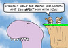 Cartoon: caveman dinosaur split (small) by rmay tagged caveman,dinosaur,split