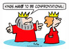 Cartoon: confrontational king queen (small) by rmay tagged confrontational,king,queen