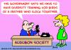 Cartoon: DIVERSITY TRAINING BIRDS FEATHER (small) by rmay tagged diversity,training,birds,feather,flock,together