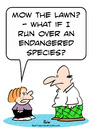 Cartoon: endangered species mow lawn (small) by rmay tagged endangered,species,mow,lawn