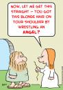 Cartoon: jacob wresting angel blonde (small) by rmay tagged jacob,wresting,angel,blonde