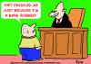 Cartoon: JUDGE PROFILED BANK ROBBER (small) by rmay tagged judge,profiled,bank,robber