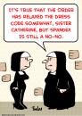 Cartoon: nuns spandex dress code (small) by rmay tagged nuns,spandex,dress,code