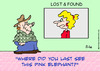 Cartoon: pink elephant lost found (small) by rmay tagged pink,elephant,lost,found