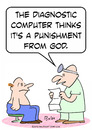 Cartoon: punishment god doctor patient (small) by rmay tagged punishment,god,doctor,patient
