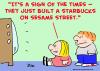 Cartoon: starbucks sesame street (small) by rmay tagged starbucks,sesame,street