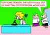 Cartoon: SWATTING TESTOSTERONE MOLECULES (small) by rmay tagged swatting,testosterone,molecules